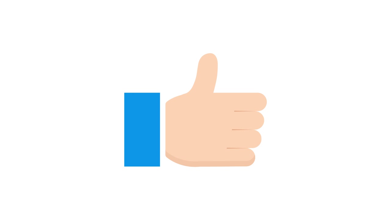 Animated Hand Giving Thumbs Up Gesture