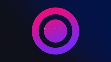 viernes negro con círculos de gradiente sobre fondo azul