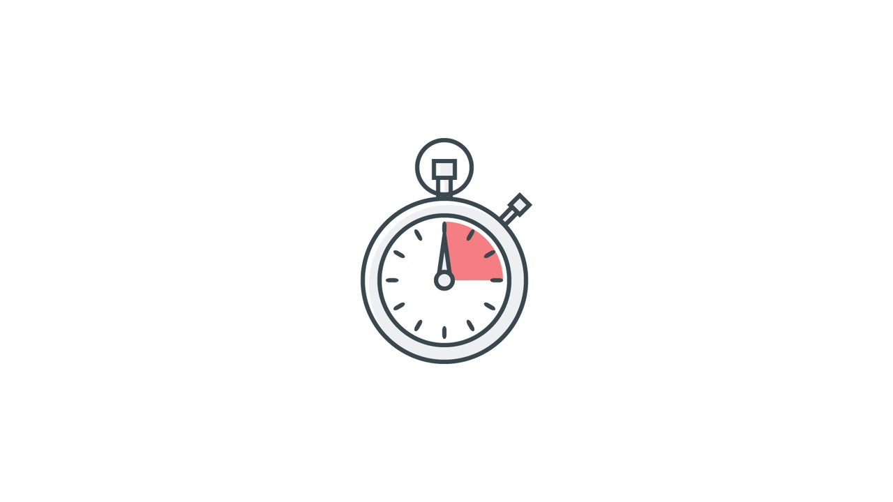 Animated Stopwatch Icon Counting Down Time