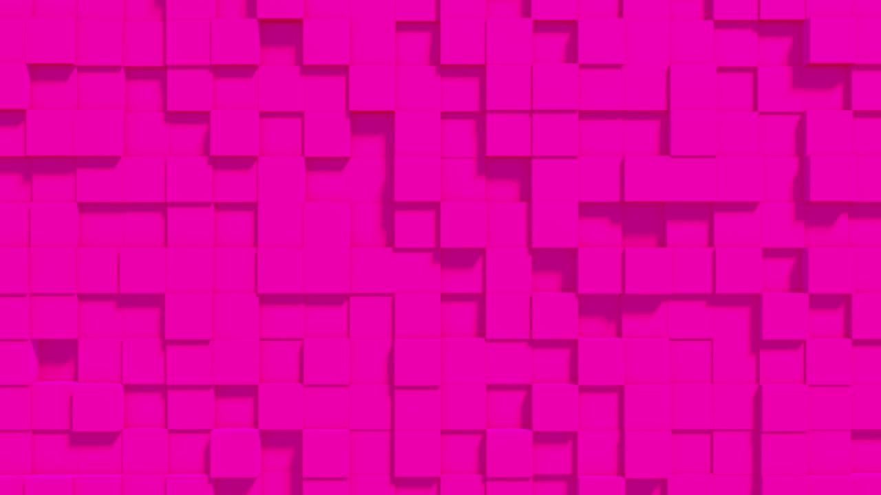 fondo digital geométrico abstracto con cubos de movimiento aleatorio. concepto minimalista moderno para transmisión o sceersaver. animación en bucle 3d.