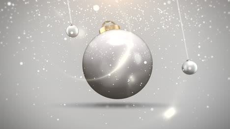 Animated-closeup-motion-balls-and-snowflakes-on-white-background