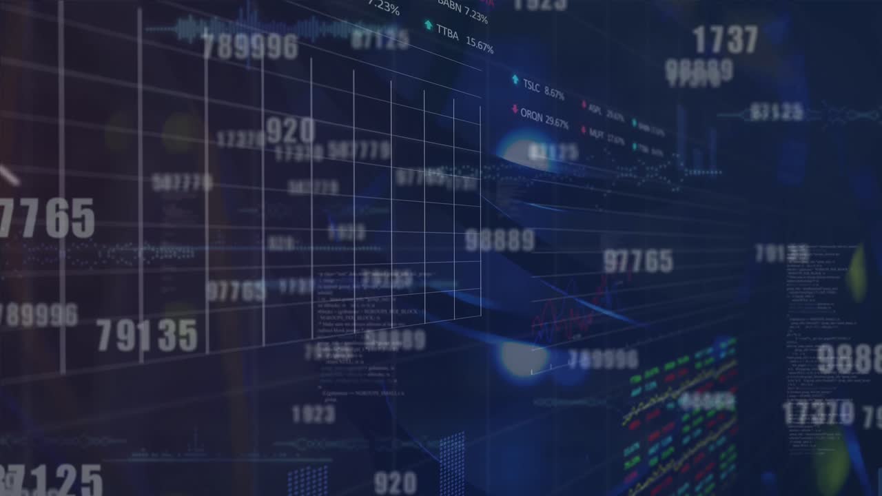 Animation of data processing over server room