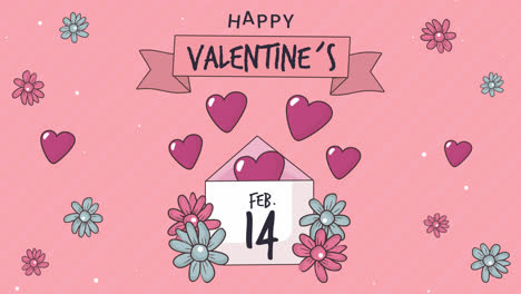 happy valentine's day card illustration