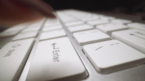 Nervous-lady-with-presses-Enter-on-keyboard-of-hung-computer