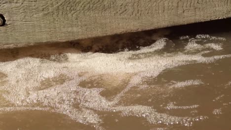 dirty brown water flowing