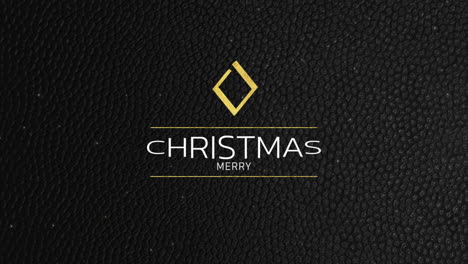 modern merry christmas text with gold lines on black gradient