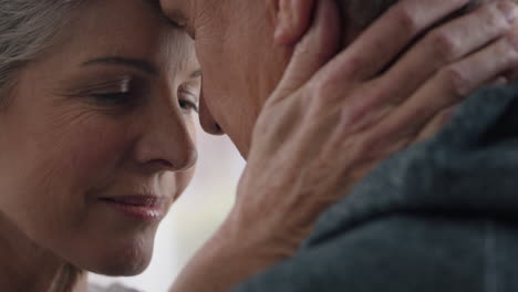 happy mature couple hugging sharing romantic connection enjoying long relationship embracing retirement together 4k footage