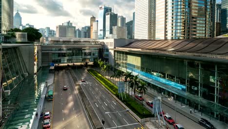 4k time lapse : hong kong with sunrise