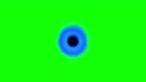 green background and moving black hole