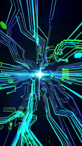abstract digital brain and circuitry