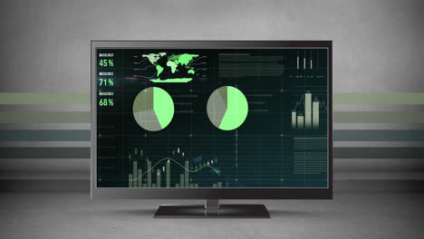 diferentes gráficos en una pantalla lcd