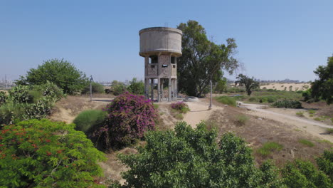 the old water tower in holon in the moledet neighborhood was also used as a guard tower