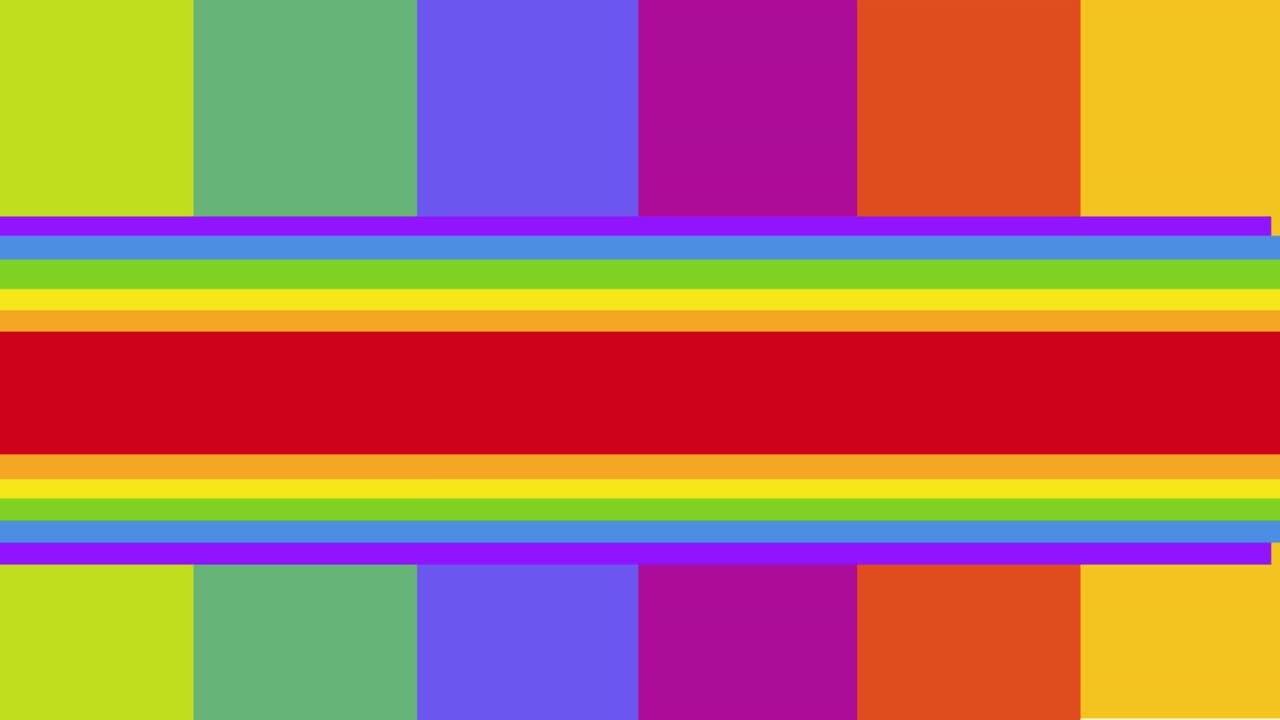 animación de amor y orgullo en el fondo del arco iris