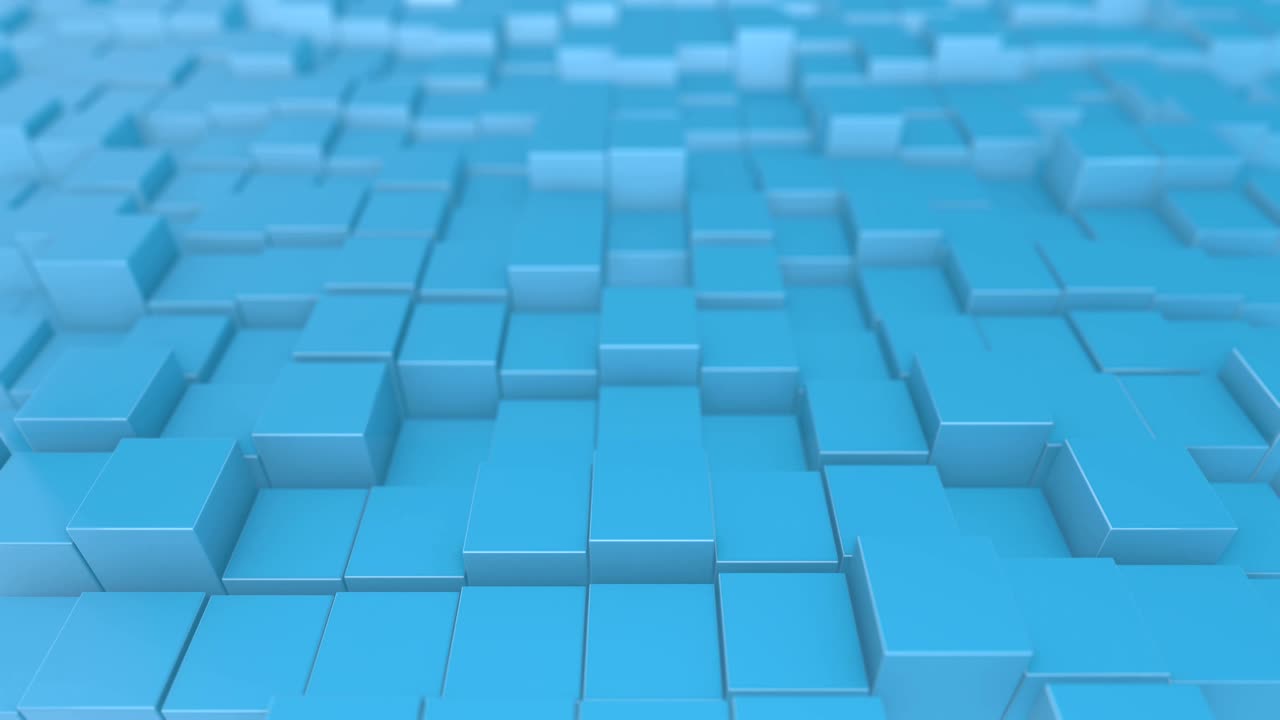 cubos abstractos en bucle azul