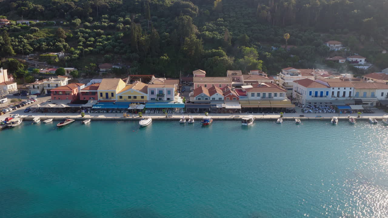 Katakolo port, Pyrgos, Elis, Revealing drone shot