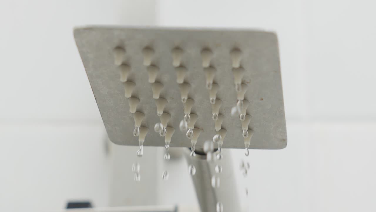 cabeza de ducha, gotas de agua, acero inoxidable, equipos domésticos