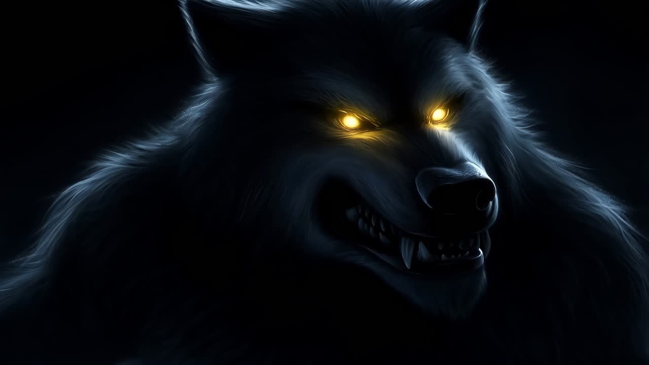 Werewolf with Glowing Eyes