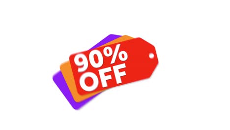 Red,-orange,-and-purple-sale-price-tag-element-animates-in,-advertising-90%-off-sale