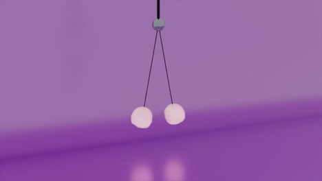 concepto de equilibrio y atmósfera relajante, bucle sin costuras. diseño. visualización abstracta del juguete con bolas colgantes que chocan sin parar