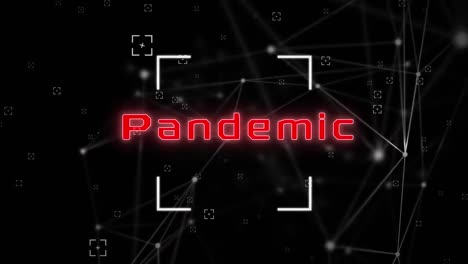 pandemic text against network of connections