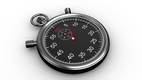 Stopwatch-timing-on-white-background