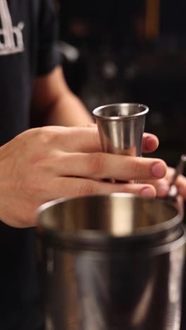 bartender preparing a cocktail