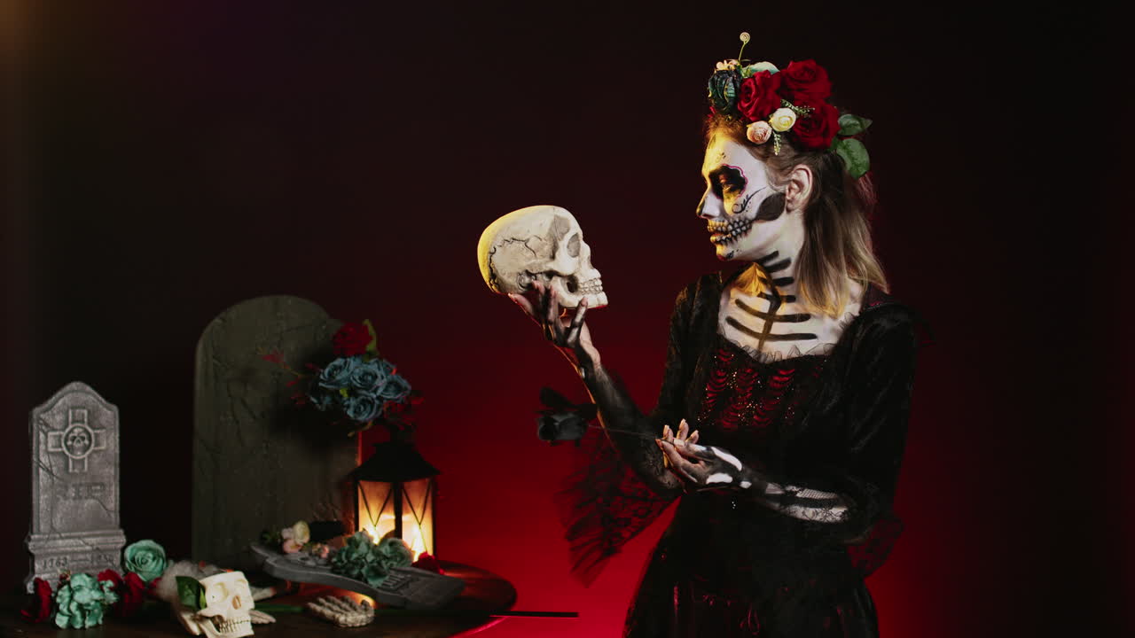 Day of the Dead Celebration with Skull