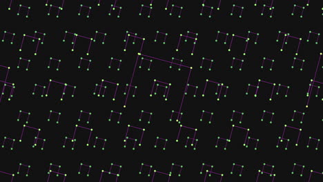 neon seamless geometric cubes pattern on dark gradient