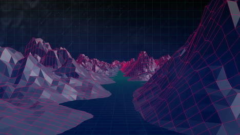 Digitally generated video of mountain