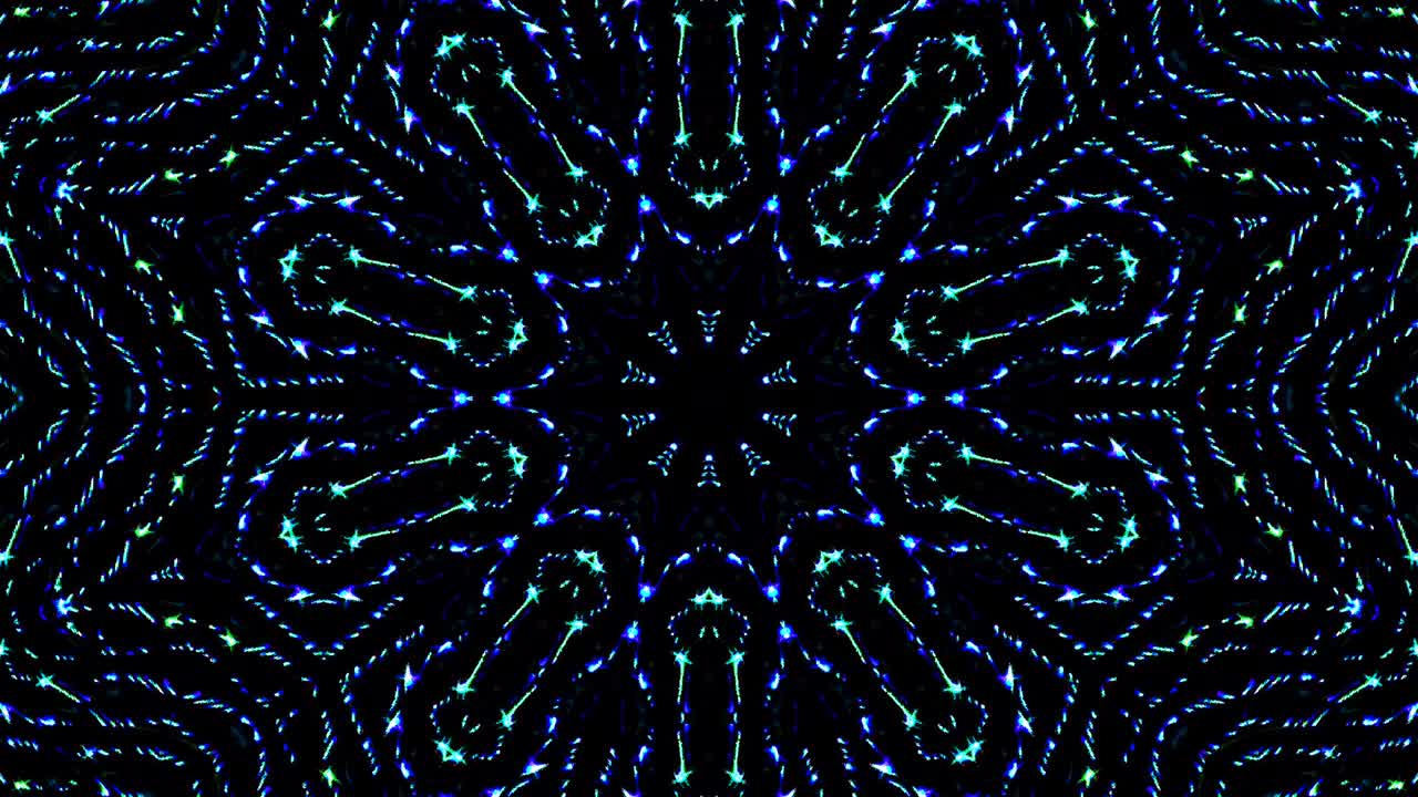 Abstract Kaleidoscope pattern with full colors. Magic mandala. 4k