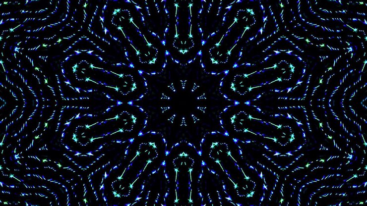 Abstract Kaleidoscope pattern with full colors. Magic mandala. 4k