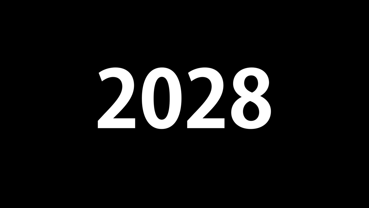 2028 animazione di testo motion graphics