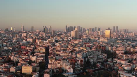 aerial view of the city in istanbul turkey