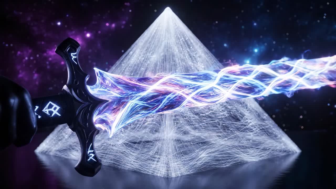 Magical Sword in a Futuristic Cosmos