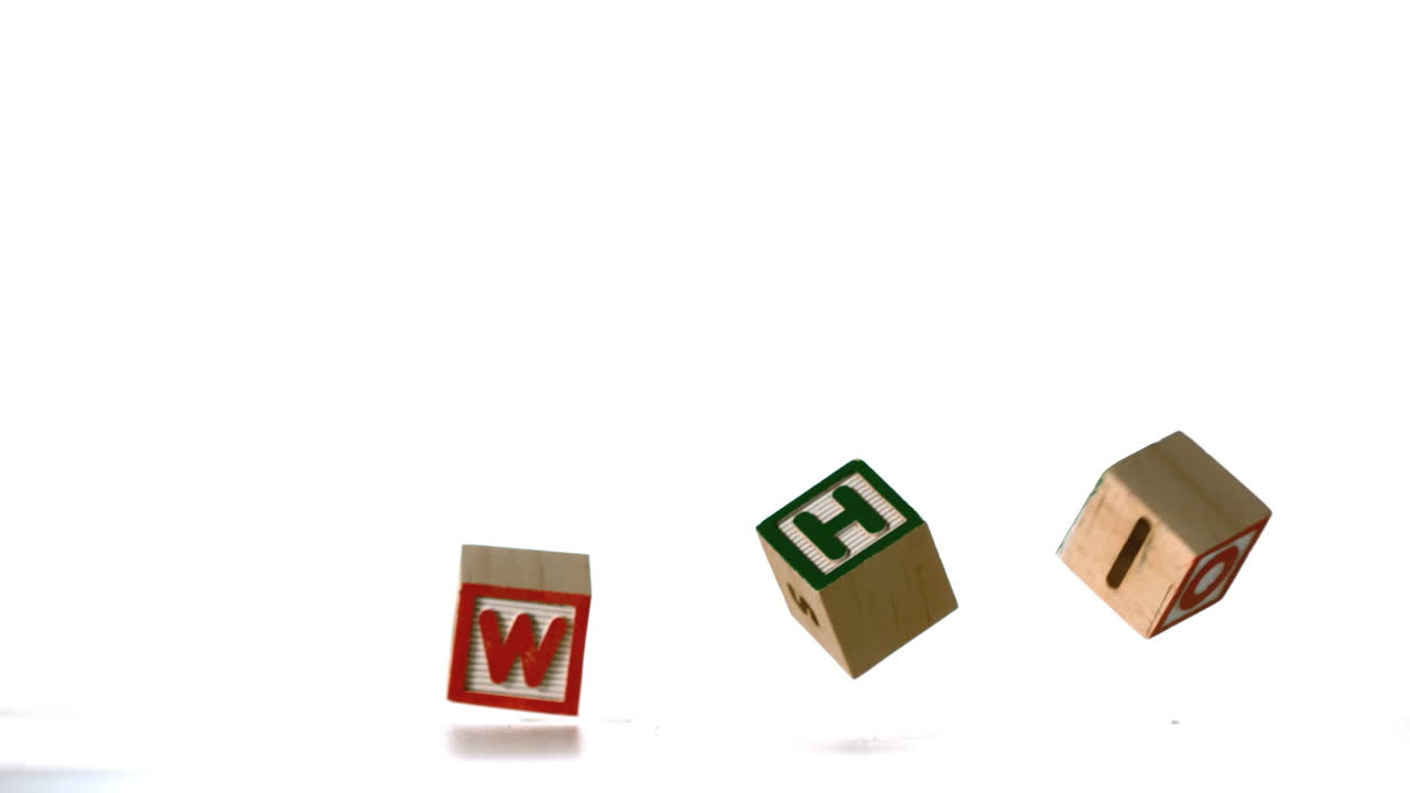 bloques de ortografía que se caen sobre