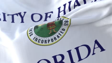 bandera de la ciudad de hialeah, ciudad de florida en estados unidos de américa - bucle