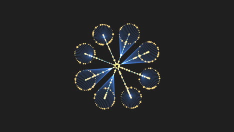 Glowing-blue-snowflake-intricate-circles-form-a-stunning-pattern