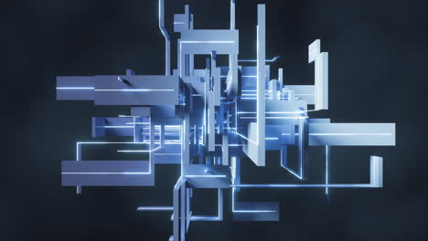 science and technology line structure, 3d rendering.