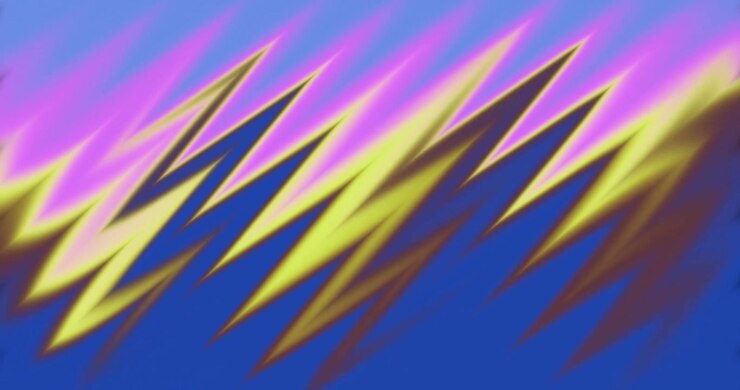 Sfondo Astratto con Motivi a Zigzag in Movimento e Colori Vivaci