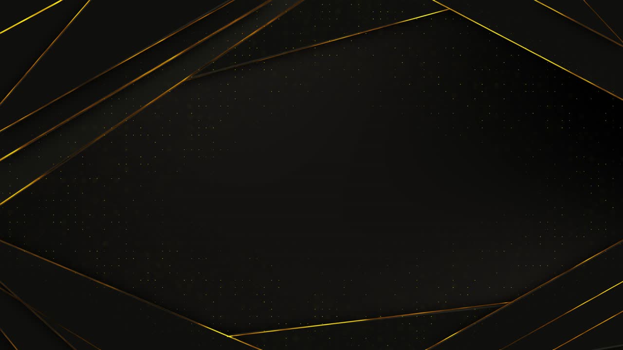 Luxurious golden frame design black background shining metallic lines premium presentation award