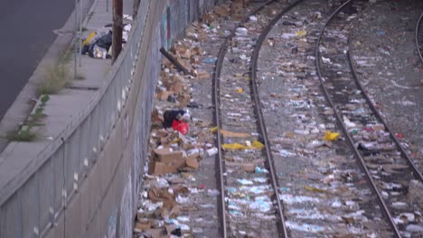 Persona-En-Las-Vías-Del-Tren-Robando