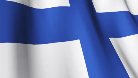 isolated blowing flag of finland