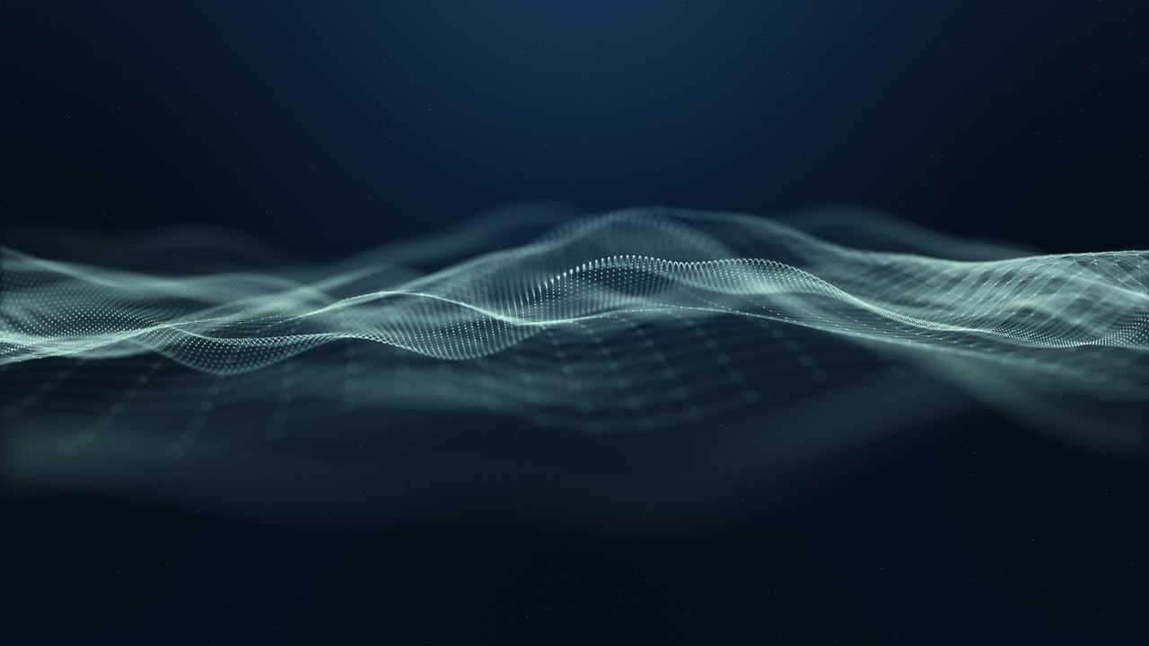 Abstract geometric background with moving lines dots and triangles science medicine technology