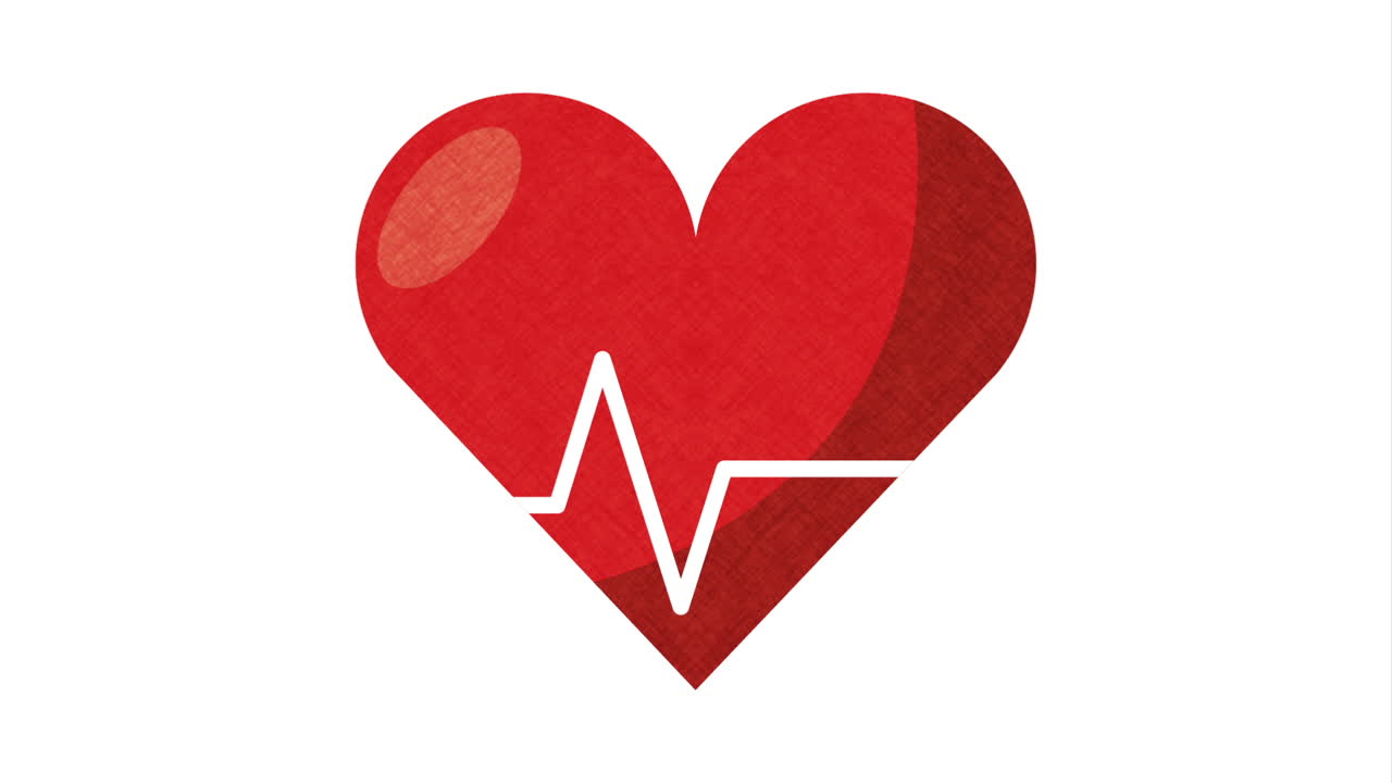 corazón rojo con latidos