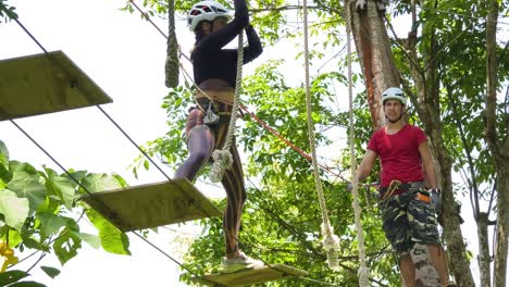 ziplining adventure in a tropical forest