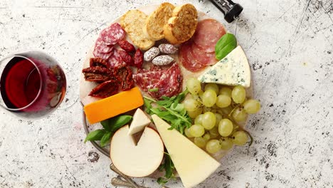 assortment of spanish tapas or italian antipasti