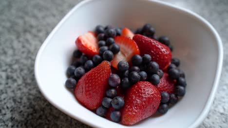 bowl of fresh blueberries and strawberries