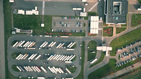 aerial view of goods warehouse