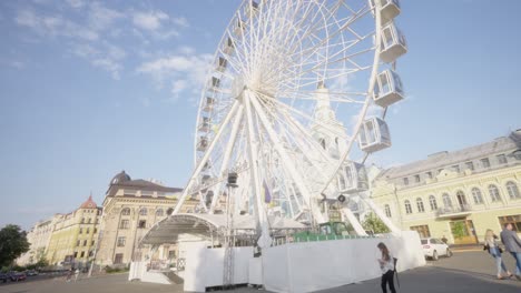ferris wheel in european city