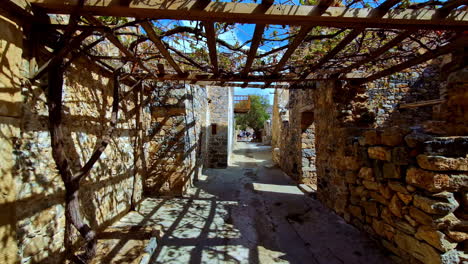 spinalonga is an uninhabited island and popular tourist attraction in crete, greece with venetian fortress ruins